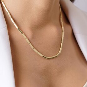 14 Ayar Altın Kalemli Ajda Kolye