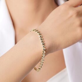 14 Ayar Altın Kalemli Yaprak Bileklik