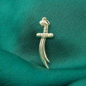 14 Ayar Altın Kalemli Zülfikar Kılıcı Kolye Ucu