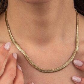 14 Ayar Altın Kalın İtalyan Kolye 5,35 mm