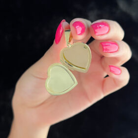 14 Ayar Altın Kapaklı Kalp Kolye Ucu 3