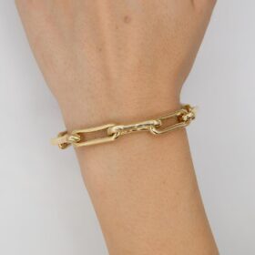 14 Ayar Altın Kemik Ataç Bileklik