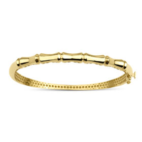 14 Ayar Altın Kemik Desenli Kelepçe