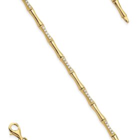 14 Ayar Altın Kemik Desenli Bileklik