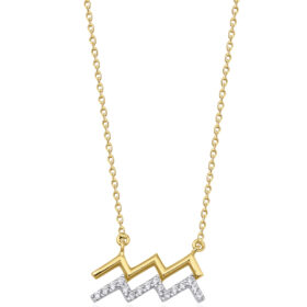 14 Ayar Altın Kova Burcu Kolye