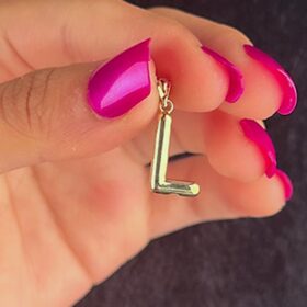 14 Ayar Altın L Harf Kolye Ucu