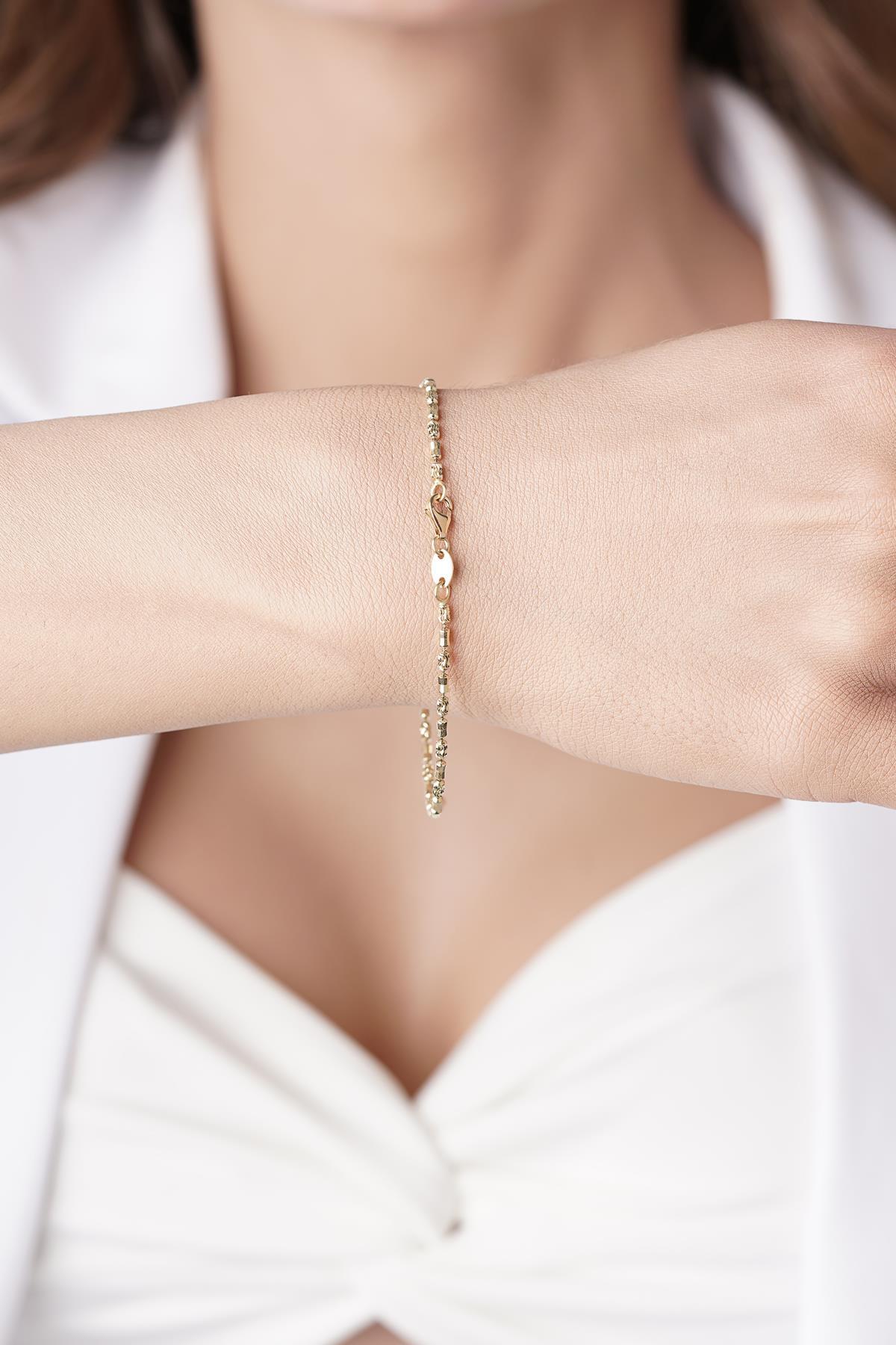 14 Ayar Altın Melissa Bileklik - Görsel 5