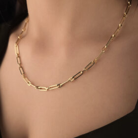 14 Ayar Altın Mini Atlamalı Ataç Zincir 3.85 mm