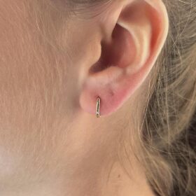 14 Ayar Altın Mini Halka Küpe 1