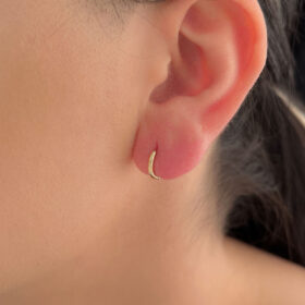 14 Ayar Altın Mini Halka Küpe