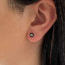 14 Ayar Altın Mini Nazarlık Küpe