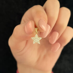 14 Ayar Altın Mini Yıldız Kolye Ucu