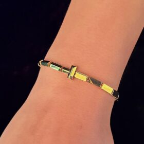 14 Ayar Altın Modern Tasarım T Bileklik