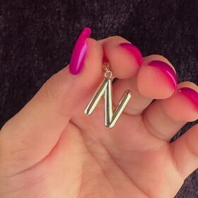 14 Ayar Altın N Harf Kolye Ucu