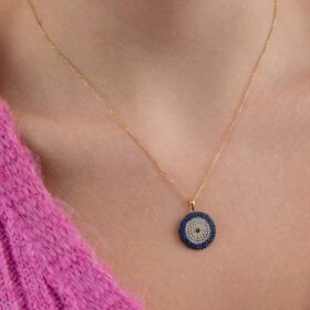 14 Ayar Altın Nazarlık Kolye 4