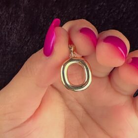 14 Ayar Altın O Harf Kolye Ucu