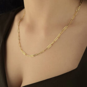 14 Ayar Altın Düz Ataç Kolye 3.10 mm