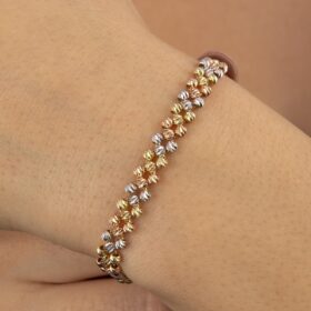 14 Ayar Altın Örme Dorika Sıralı Bileklik