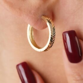 14 Ayar Altın Orta Başak Küpe