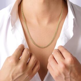 14 Ayar Altın Otto Zincir Erkek Kolye