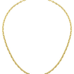 14 Ayar Altın Oval Barlı Zincir Kolye