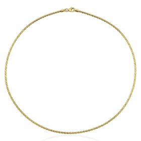 14 Ayar Altın Oval Burgu Halat Kolye