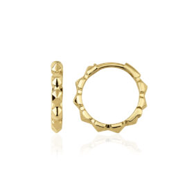 14 Ayar Altın Piramit Küpe