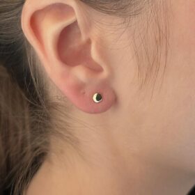 14 Ayar Altın Plaka Küpe