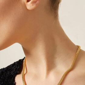 14 Ayar Altın Popcorn İtalyan Zincir Kolye