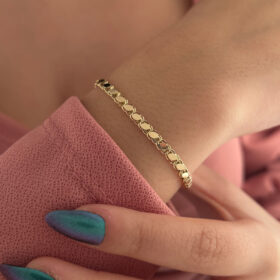 14 Ayar Altın Pullu Bileklik 3,50 mm