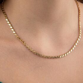 14 Ayar Altın Pullu Zincir 3,50 mm