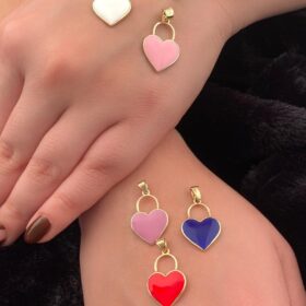 14 Ayar Altın Renk Seçenekli Kalpli Kolye Ucu