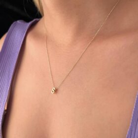 14 Ayar Altın S Harfli Kolye