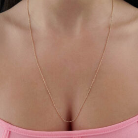 14 Ayar Altın Sarı Topçuk Zincir 1.20 mm