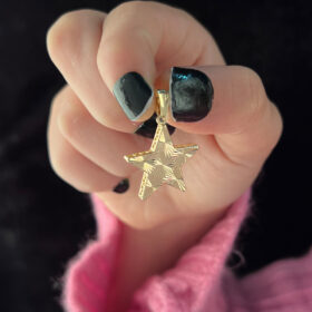 14 Ayar Altın Shine Yıldız Kolye Ucu