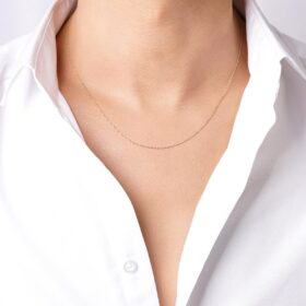 14 Ayar Altın Singapur Zincir Erkek Kolye 0.75 mm