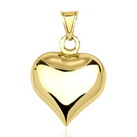 14 Ayar Altın Şişko Kalp Kolye Ucu