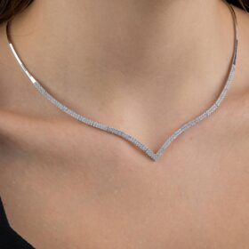 14 Ayar Altın Su Yolu Çavuş Modeli Gerdanlık Beyaz