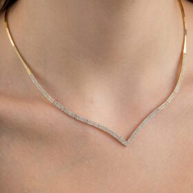 14 Ayar Altın Su Yolu Çavuş Modeli Gerdanlık Sarı