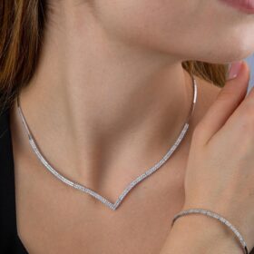 14 Ayar Altın Su Yolu Çavuş Modeli Set Beyaz