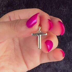 14 Ayar Altın T Harf Kolye Ucu