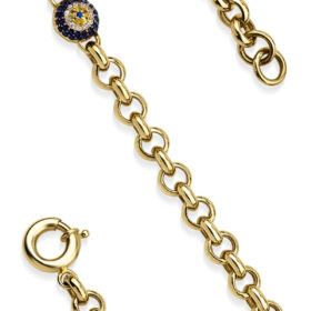 14 Ayar Altın Tek Göz Detaylı Doch Bileklik