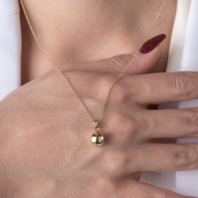 14 Ayar Altın Top Sallantılı Kolye