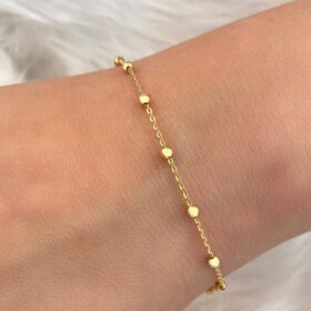 14 Ayar Altın Top Sıralı Bileklik