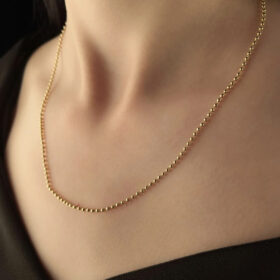 14 Ayar Altın Top Zincir 2 mm