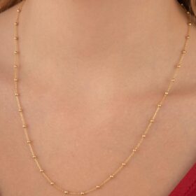 14 Ayar Altın Topcuk Sıralı Zincir