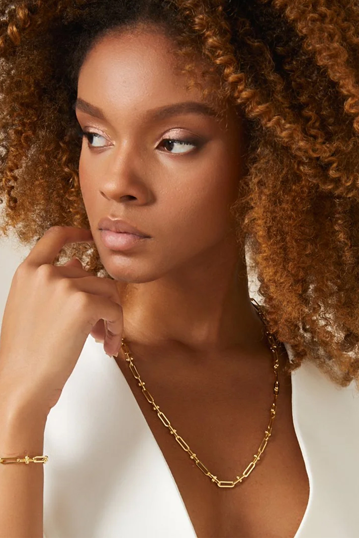 14 Ayar Altın Toplu Ataş Zincir Kolye