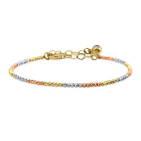 14 Ayar Altın Üç Renkli Dorika Kelepçe