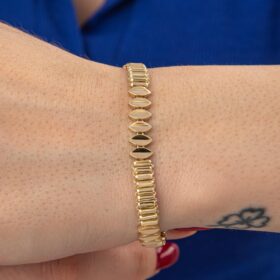 14 Ayar Altın Violet Bileklik