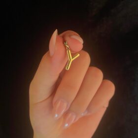 14 Ayar Altın Y Harf Kolye Ucu